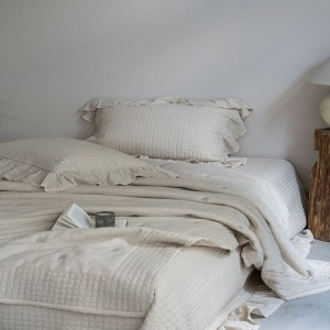 Foreign Trade Pure Cotton & Linen 4PCS Embroidery Bed Sets Multifunctional Quilt Cover Bed Cover Bedspread Home Hotel Textile Bed Sheets Bedding Set Wholesale