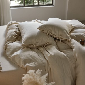 French Flax Linen Duvet Cover Set Soft Cotton Bed Sheet Sets Bed Set Home Hotel Textile Queen King Single Double 4PCS Bedding Set Wholesale