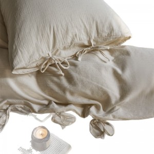French Flax Linen Duvet Cover Set Soft Cotton Bed Sheet Sets Bed Set Home Hotel Textile Queen King Single Double 4PCS Bedding Set Wholesale