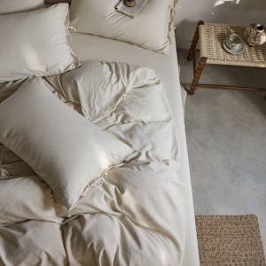 French Flax Linen Duvet Cover Set Soft Cotton Bed Sheet Sets Bed Set Home Hotel Textile Queen King Single Double 4PCS Bedding Set Wholesale