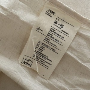SS French Linen Natural Cotton Linen Soft Breathable Sweat-Absorbent Bed Sheets Embroidered Quilt Cover Light Luxury 4PCS Bedding Set Wholesale