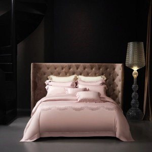 High end luxury embroidery duvet cover lyocell cotton bed sheets bedding set