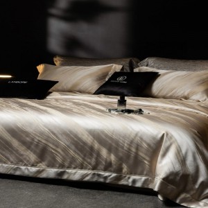 Luxury jacquard duvet quilt cover queen king size bed sheets double pillowcases 1.8/2m lyocell cotton bedding set