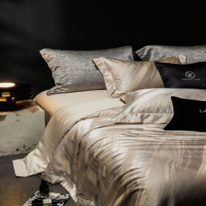 Luxury jacquard duvet quilt cover queen king size bed sheets double pillowcases 1.8/2m lyocell cotton bedding set