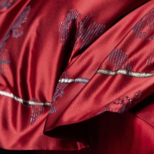 Elegant design full size jacquard adult pillowcases luxury red 100s cotton sateen comforter cover bedding set supplier