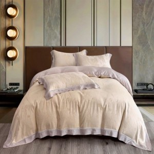 100s lyocell jacquard quilt cover pillowcases bed sheets luxury four piece bedding set