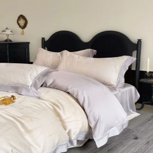 100s lyocell jacquard quilt cover pillowcases bed sheets luxury four piece bedding set