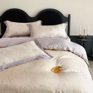 100s lyocell jacquard quilt cover pillowcases bed sheets luxury four piece bedding set