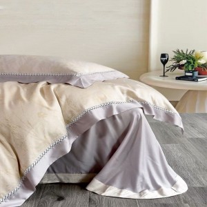 100s lyocell jacquard quilt cover pillowcases bed sheets luxury four piece bedding set