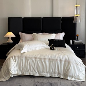 High-End white patchwork comforter set 500TC Australia cotton bedsheets queen king size embroidery coverlets with 2 soft pillowslips bedding set supplier