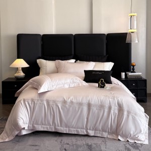 High-End white patchwork comforter set 500TC Australia cotton bedsheets queen king size embroidery coverlets with 2 soft pillowslips bedding set supplier