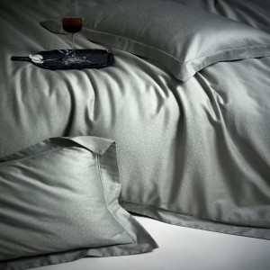 100 thread count long staple cotton home textile green duvet cover bed sheets pillow shams jacquard four piece bedding set
