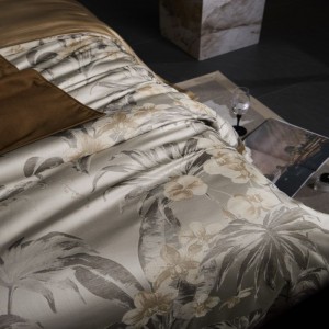 Gray lyocell cotton home textile bedroom jacquard duvet cover bed sheets queen king size bedding set