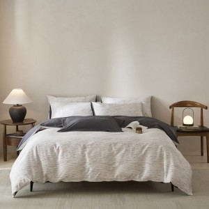 Light luxury cotton bed linen exquisite king size house printing comforter cover black bedding set wholesaler
