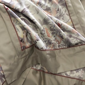 Elegant design full size digital printing adult pillowcases patchwork 100% cotton sateen comforter cover bedding set supplier