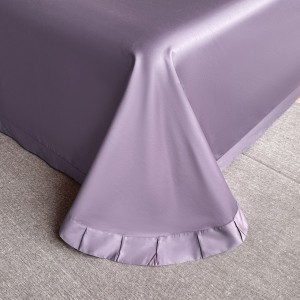 High quality purple 4 pieces home textiles 100% cotton digital printing bedding set supplier