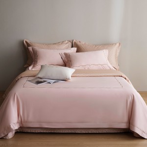 Simple style solid home textile cotton bed linen green duvet quilt comforter cover bedding set wholesaler