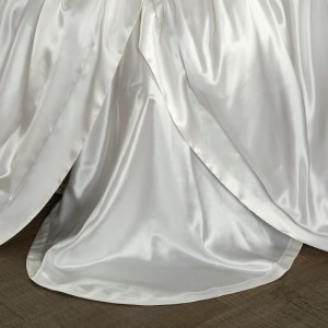Luxury Plain White 100% Mulberry Silk Quilt Cover Bed Sheets Custom Home Textile Silky 4PCS Bedding Set