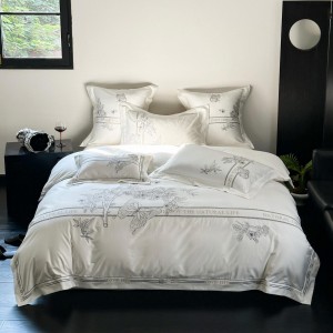 Modern Style 100S Australia Cotton Pillow Case White Embroidery European Flax OEK Pillowcases Bedding Set Supplier