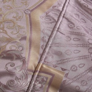 Luxury Mulberry Silk Home Textile Customized Pink Jacquard Bed Linen Flat Fitted Sheet Queen King Size Bedroom Guangdong Bedding Set Wholesale