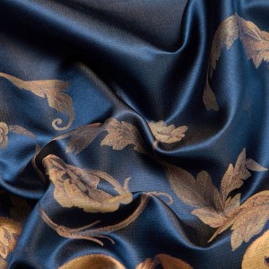 Luxury Mulberry Silk Yarn-Dyed Jacquard Duvet Cover Blue King Quilt Cover Smoothy Bed Sheets Home Textile 4PCS Bedding Set