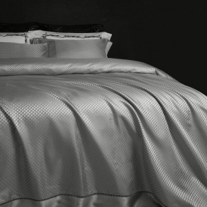 Custom Luxury Mulberry Silk Wide-Edge Jacquard Quilt Cover Super Soft Bed Sheets Pillowcases Queen King Size Bedding Set Wholesale