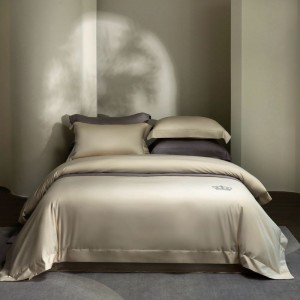 80s Custom-Woven Egyptian Cotton Rhinestone Quilt Cover High End Bed Linen Home Hotel Textile Queen King Bed Sheets 4PCS Bedding Set