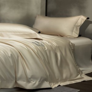 80s Custom-Woven Egyptian Cotton Rhinestone Quilt Cover High End Bed Linen Home Hotel Textile Queen King Bed Sheets 4PCS Bedding Set
