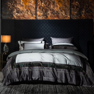 European style embroidery home textile 100s cotton bed linen pink duvet quilt comforter cover bedding set wholesaler
