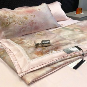 Cooling lyocell digital printing summer quilt bed sheet pillowcases floral plant bedding set for home