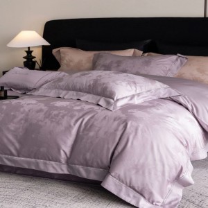 Light Luxury Home Textile Floral Jacquard 100% Egyptian Cotton 500tc Duvet Cover Set Super Soft Skin Friendly Quilt Cover Bed Sheets Set Custom Bedding Set
