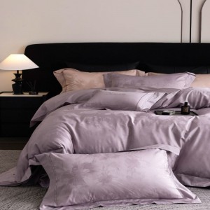 Light Luxury Home Textile Floral Jacquard 100% Egyptian Cotton 500tc Duvet Cover Set Super Soft Skin Friendly Quilt Cover Bed Sheets Set Custom Bedding Set