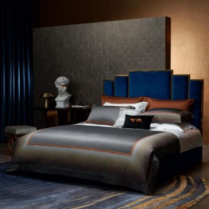 High Luxury 700tc Egyptian Cotton Home Textile Yarn-Dyed Jacquard Duvet Cover Super Soft Bed Sheets 4PCS Bedding Set