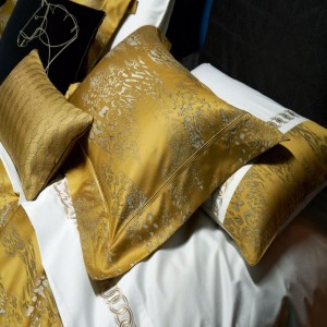 Luxury Gold Jacquard Quilt Cover Double Pillowcases 1.8/2m Bed 120s Egyptian Cotton Duvet Cover Queen King Bed Linen Bed Sheets Bedding Set Supplier
