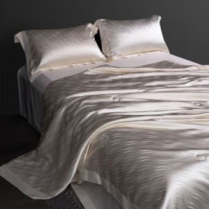 New lyocell cotton summer quilt bed sheet pillowcases 4pcs white jacquard bedding set