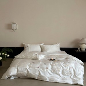 2025 lyocell jacquard summer quilt 1.8/2m bed sheets custom bedding set wholesale