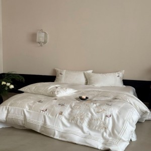 2025 lyocell jacquard summer quilt 1.8/2m bed sheets custom bedding set wholesale