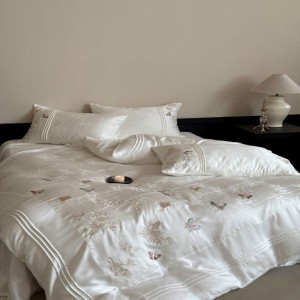 2025 lyocell jacquard summer quilt 1.8/2m bed sheets custom bedding set wholesale