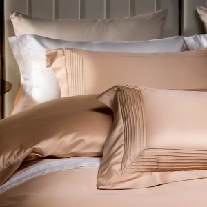 Rose Gold Pure Egyptian Pima Cotton Home Textile Four-Piece Set Solid Color Quilt Cover Bed Sheets 1.5/1.8/2m Bed Linen Luxury Bedding Set