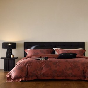 500tc red Australian cotton digital printing quilt cover queen king size bed sheets bedding set