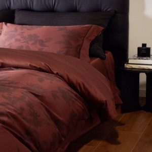 500tc red Australian cotton digital printing quilt cover queen king size bed sheets bedding set