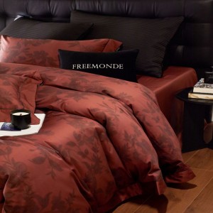 500tc red Australian cotton digital printing quilt cover queen king size bed sheets bedding set