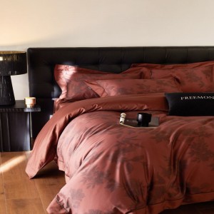 500tc red Australian cotton digital printing quilt cover queen king size bed sheets bedding set