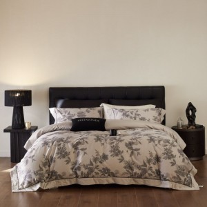 High class Australian cotton digital printing duvet quilt cover gray bed sheets bedding set