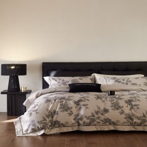 High class Australian cotton digital printing duvet quilt cover gray bed sheets bedding set