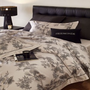 High class Australian cotton digital printing duvet quilt cover gray bed sheets bedding set