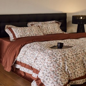 High grade red floral digital printing duvet cover bed sheets pillowcases 4pcs Australian cotton bedding set