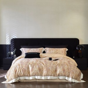 High quality lyocell home textile digital printing duvet cover bed sheets custom bedding set