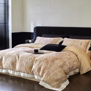 High quality lyocell home textile digital printing duvet cover bed sheets custom bedding set