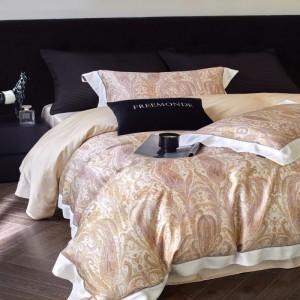 High quality lyocell home textile digital printing duvet cover bed sheets custom bedding set
